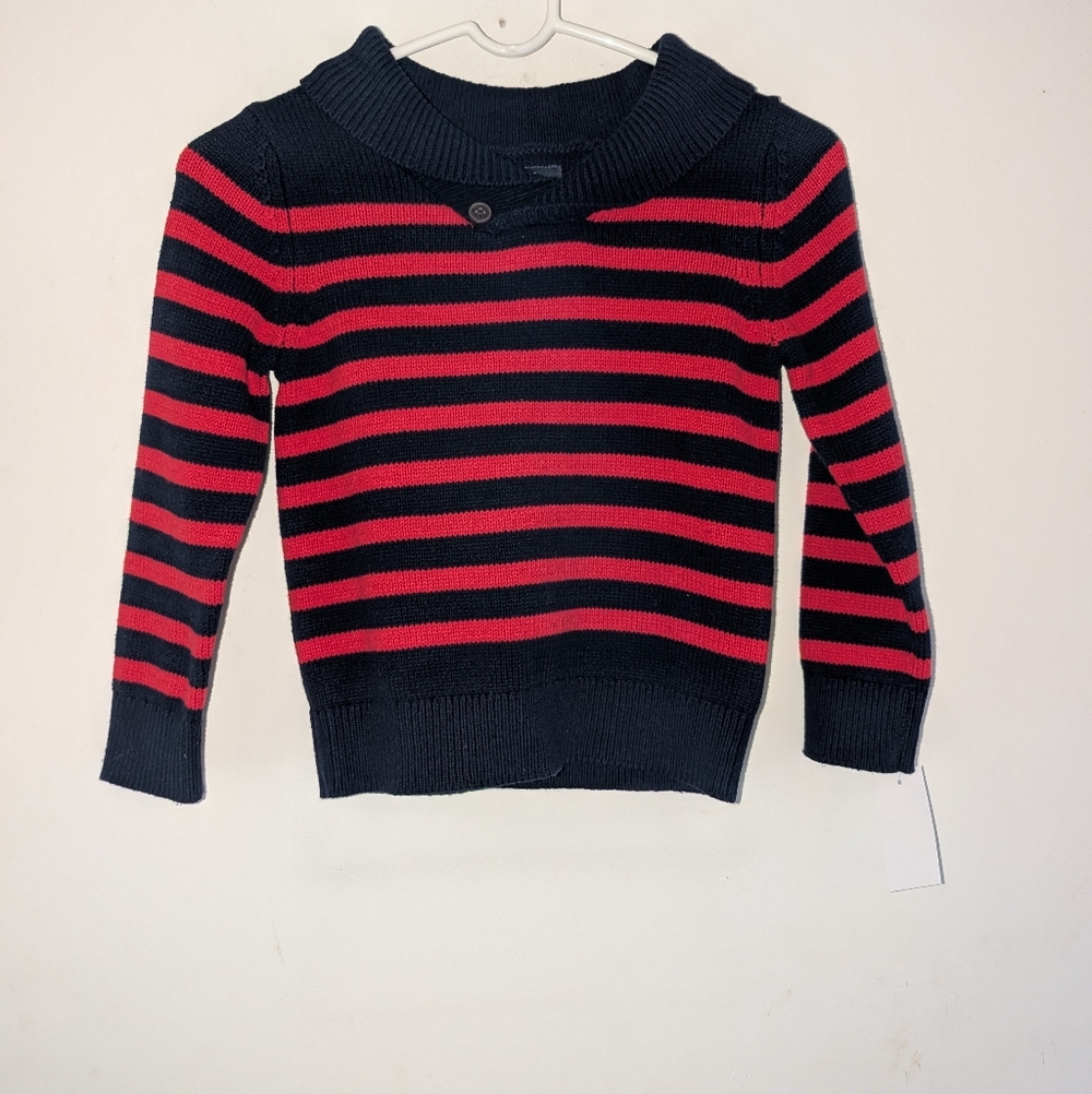 OSHKOSH B'GOSH Boy's Long Sleeve Striped Pullover Knit Sweater - Size 6